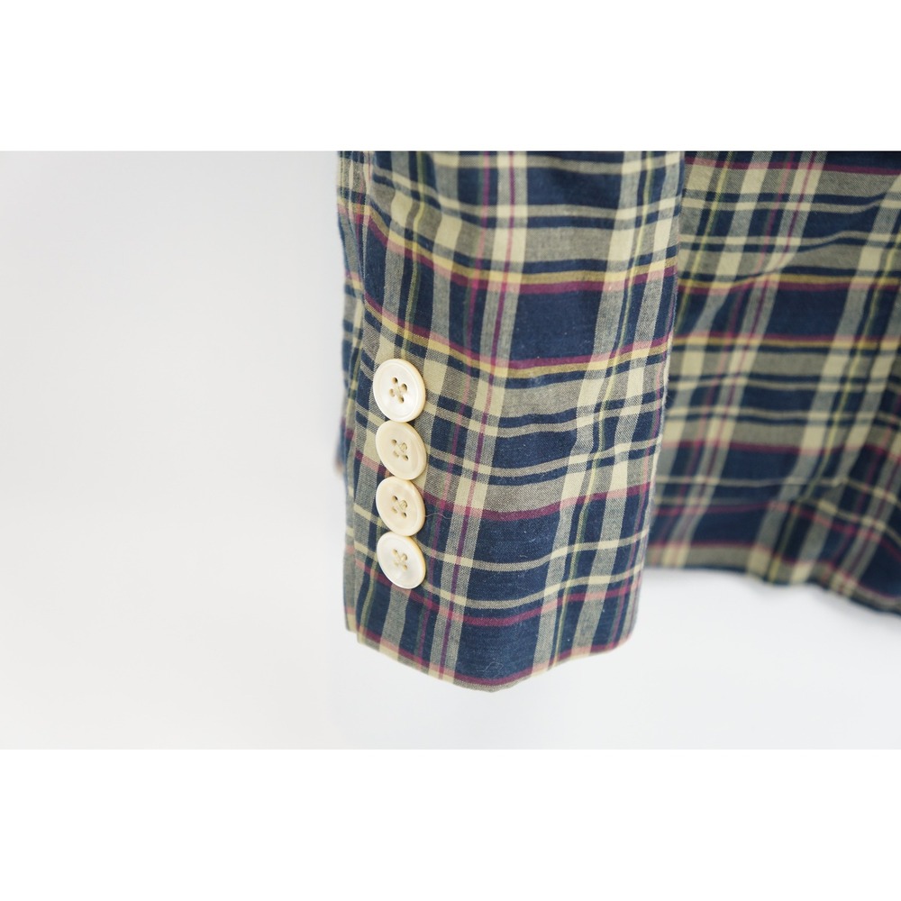 Polo Ralph Lauren Blazer 8 Multicolor Plaid Crest Patch Cotton Jacket Excellent - Picture 5 of 7